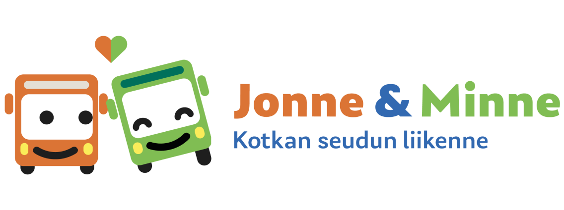 Jonne&Minne bussit logo, vaaka